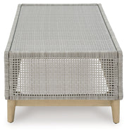 Seton Creek Outdoor Sofa and Loveseat with Coffee Table in Gray from Ashley - Luna Furniture