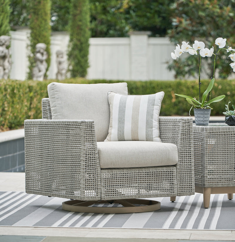 Seton Creek Outdoor Swivel Lounge with Cushion - P798-821