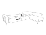 Seul Right Facing Sectional (Palma Grey) - 20SUL5L00400002