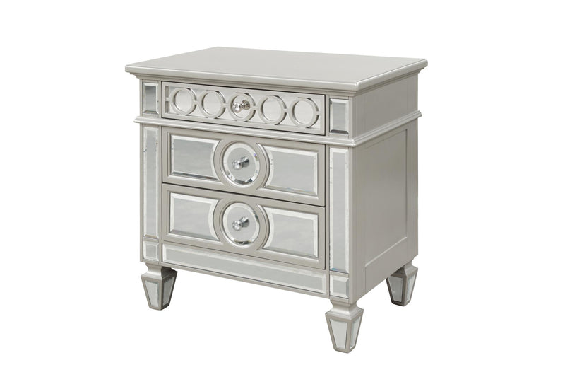 Sewanee - 2 Drawers Silver Nightstand - B200-N