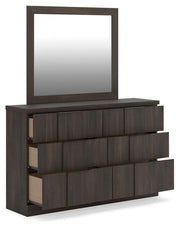 Shaehartin Dark Brown Dresser and Mirror - PCB3167B1