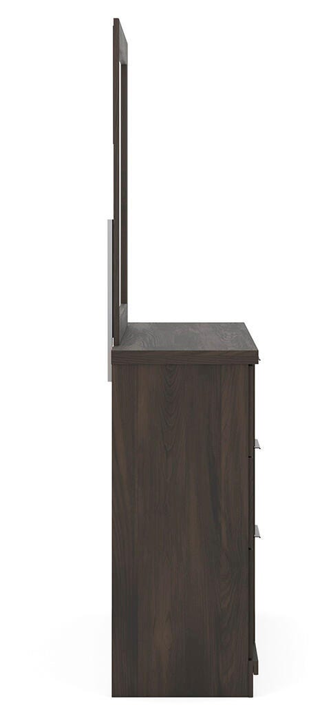 Shaehartin Dark Brown Dresser and Mirror - PCB3167B1
