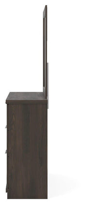 Shaehartin Dark Brown Dresser and Mirror - PCB3167B1