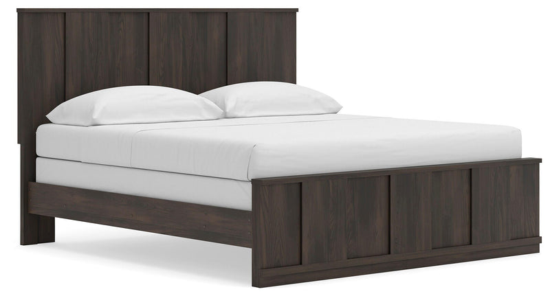 Shaehartin Dark Brown King Panel Bed - PCB3167B6