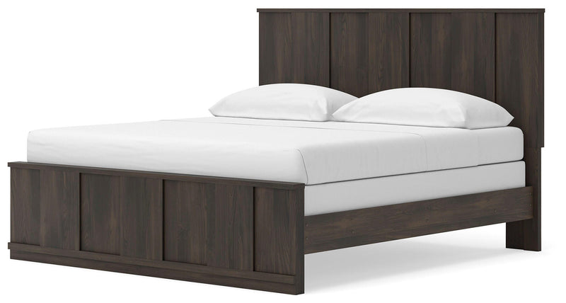 Shaehartin Dark Brown King Panel Bed - PCB3167B6