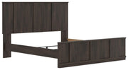 Shaehartin Dark Brown King Panel Bed - PCB3167B6