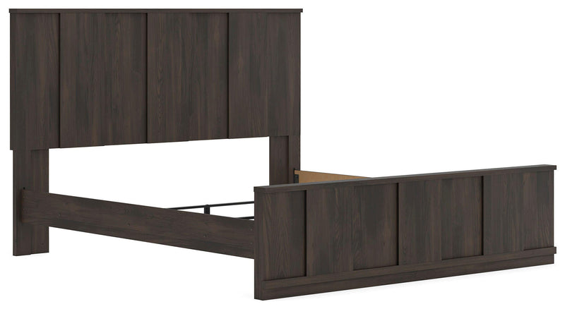 Shaehartin Dark Brown King Panel Bed - PCB3167B6