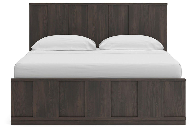 Shaehartin Dark Brown King Panel Bed - PCB3167B6