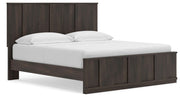 Shaehartin Dark Brown King Panel Platform Bed - PCB3167B7