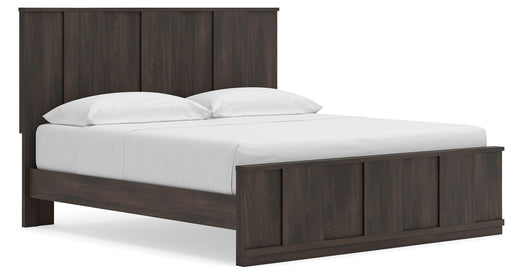 Shaehartin Dark Brown King Panel Platform Bed - PCB3167B7