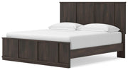 Shaehartin Dark Brown King Panel Platform Bed - PCB3167B7