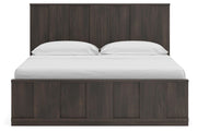 Shaehartin Dark Brown King Panel Platform Bed - PCB3167B7