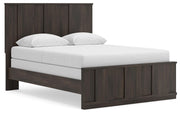 Shaehartin Dark Brown Queen Panel Bed - PCB3167B2