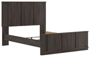 Shaehartin Dark Brown Queen Panel Bed - PCB3167B2