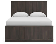Shaehartin Dark Brown Queen Panel Bed - PCB3167B2