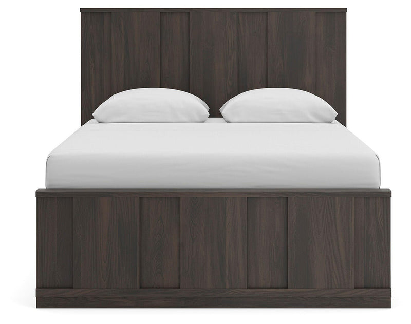 Shaehartin Dark Brown Queen Panel Bed - PCB3167B2