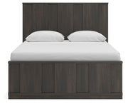 Shaehartin Dark Brown Queen Panel Platform Bed - PCB3167B4