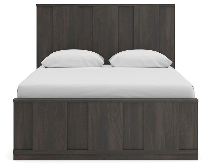 Shaehartin Dark Brown Queen Panel Platform Bed - PCB3167B4