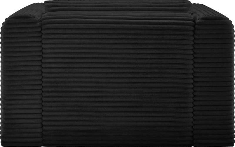 Shaggy Corduroy Performance Fabric Upholstered Accent Chair in Black - 641Black-Chair