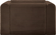 Shaggy Corduroy Performance Fabric Upholstered Accent Chair in Brown - 641Brown-Chair