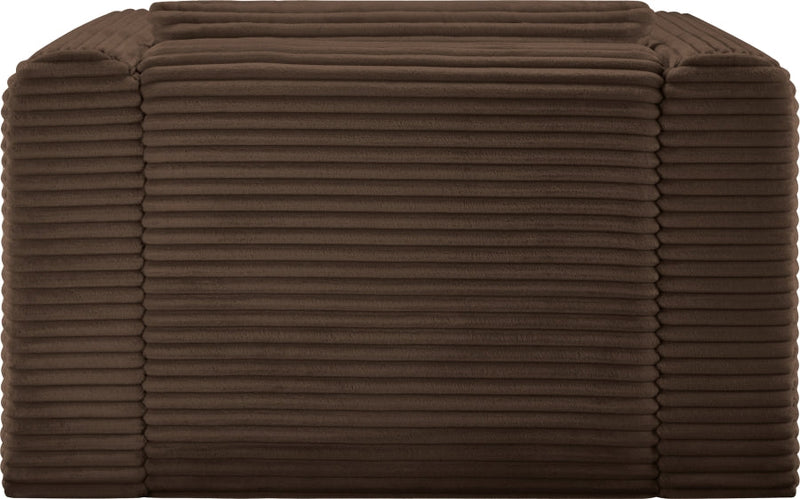 Shaggy Corduroy Performance Fabric Upholstered Accent Chair in Brown - 641Brown-Chair