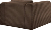 Shaggy Corduroy Performance Fabric Upholstered Accent Chair in Brown - 641Brown-Chair