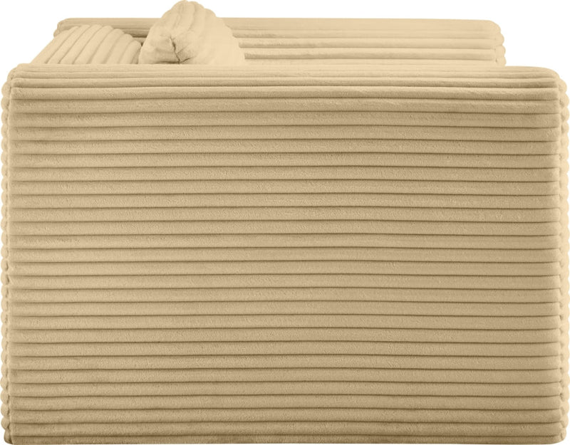 Shaggy Corduroy Performance Fabric Upholstered Accent Chair in Camel - 641Camel-Chair