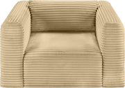 Shaggy Corduroy Performance Fabric Upholstered Accent Chair in Camel - 641Camel-Chair