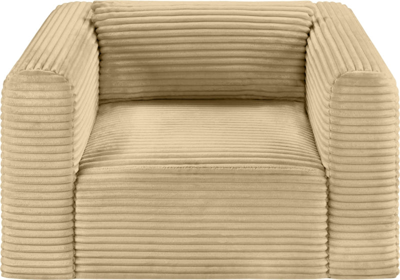 Shaggy Corduroy Performance Fabric Upholstered Accent Chair in Camel - 641Camel-Chair