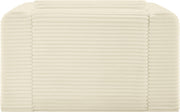 Shaggy Corduroy Performance Fabric Upholstered Accent Chair in Cream - 641Cream-Chair