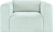 Shaggy Corduroy Performance Fabric Upholstered Accent Chair in Mint - 641Mint-Chair