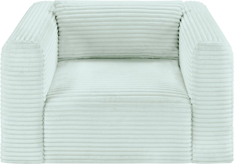 Shaggy Corduroy Performance Fabric Upholstered Accent Chair in Mint - 641Mint-Chair