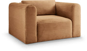 Shaggy Corduroy Performance Fabric Upholstered Accent Chair in Saddle - 641Saddle-Chair