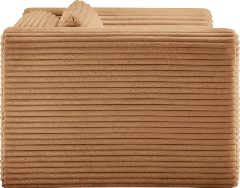 Shaggy Corduroy Performance Fabric Upholstered Accent Chair in Saddle - 641Saddle-Chair
