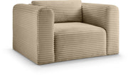 Shaggy Corduroy Performance Fabric Upholstered Accent Chair in Taupe - 641Taupe-Chair
