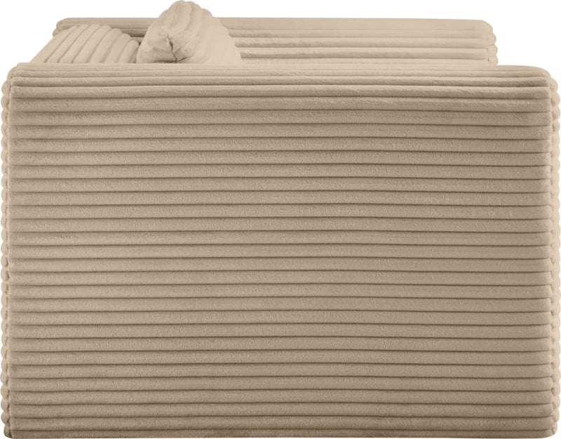 Shaggy Corduroy Performance Fabric Upholstered Accent Chair in Taupe - 641Taupe-Chair