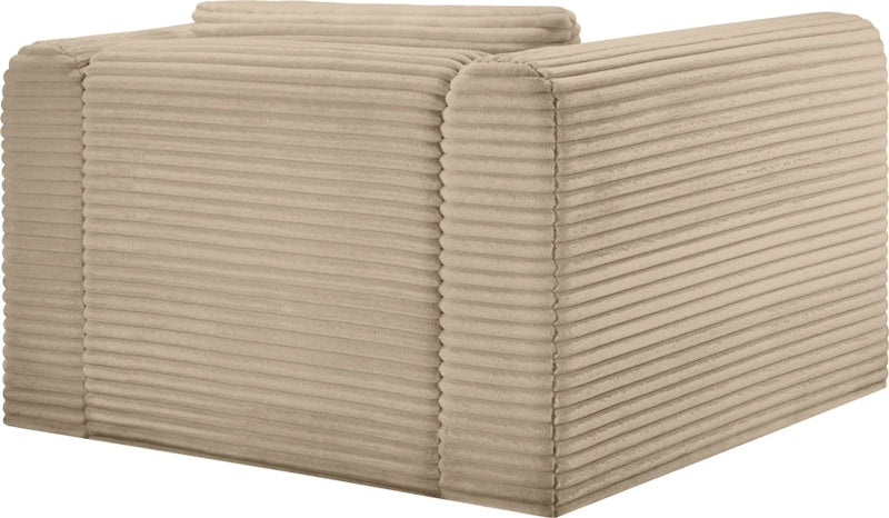Shaggy Corduroy Performance Fabric Upholstered Accent Chair in Taupe - 641Taupe-Chair