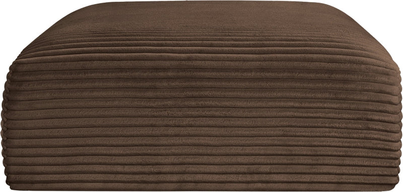 Shaggy Corduroy Performance Fabric Upholstered Ottoman in Brown - 641Brown-Ott