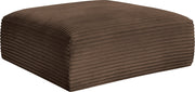 Shaggy Corduroy Performance Fabric Upholstered Ottoman in Brown - 641Brown-Ott