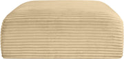 Shaggy Corduroy Performance Fabric Upholstered Ottoman in Camel - 641Camel-Ott