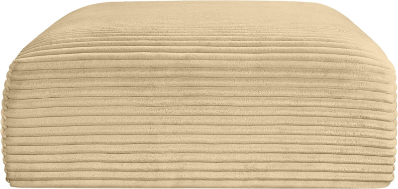 Shaggy Corduroy Performance Fabric Upholstered Ottoman in Camel - 641Camel-Ott