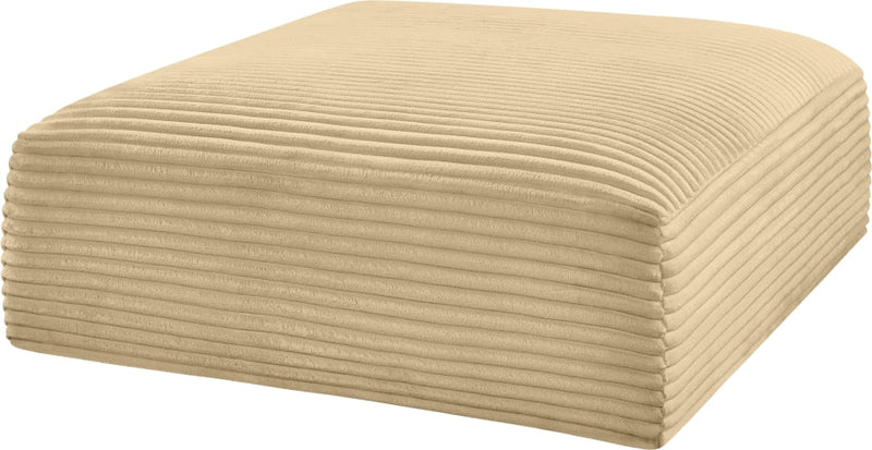Shaggy Corduroy Performance Fabric Upholstered Ottoman in Camel - 641Camel-Ott