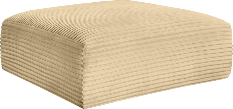 Shaggy Corduroy Performance Fabric Upholstered Ottoman in Camel - 641Camel-Ott