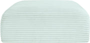 Shaggy Corduroy Performance Fabric Upholstered Ottoman in Mint - 641Mint-Ott