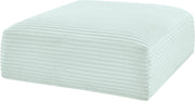 Shaggy Corduroy Performance Fabric Upholstered Ottoman in Mint - 641Mint-Ott