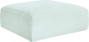 Shaggy Corduroy Performance Fabric Upholstered Ottoman in Mint - 641Mint-Ott
