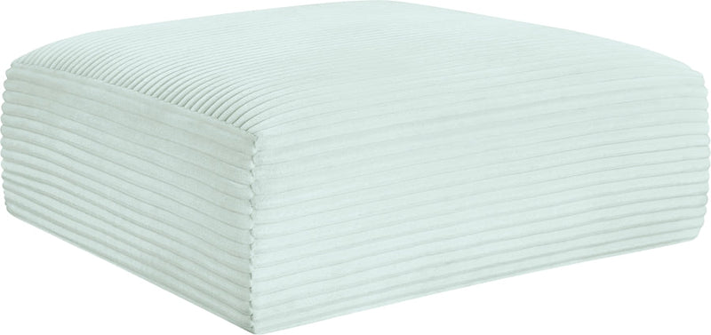 Shaggy Corduroy Performance Fabric Upholstered Ottoman in Mint - 641Mint-Ott