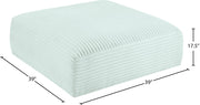 Shaggy Corduroy Performance Fabric Upholstered Ottoman in Mint - 641Mint-Ott