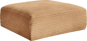 Shaggy Corduroy Performance Fabric Upholstered Ottoman in Saddle - 641Saddle-Ott