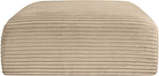 Shaggy Corduroy Performance Fabric Upholstered Ottoman in Taupe - 641Taupe-Ott